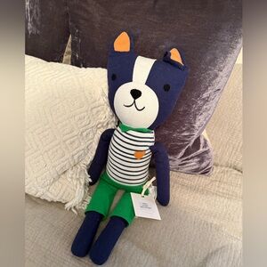 Hallmark 23” Stuffed Walt Puppy Dog doll blue striped green